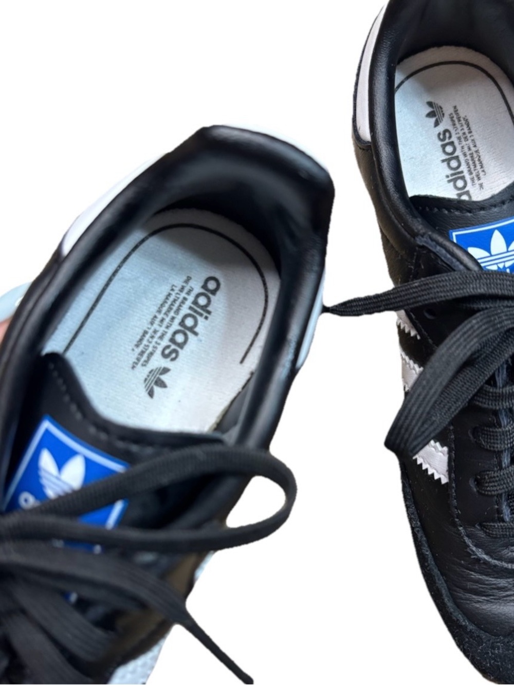 π₯ Adidas Samba Originals Kids 12.5 Black White Leather Sneakers Soccer Shoes π€ - Picture 2 of 11